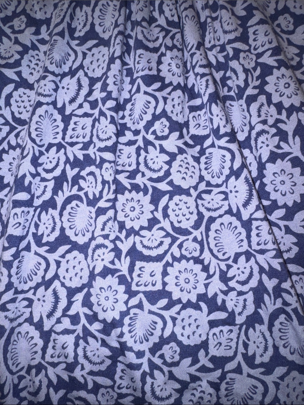 Boden Long-Sleeve Navy and Periwinkle Floral Jersey Dress - Picture 10 of 11